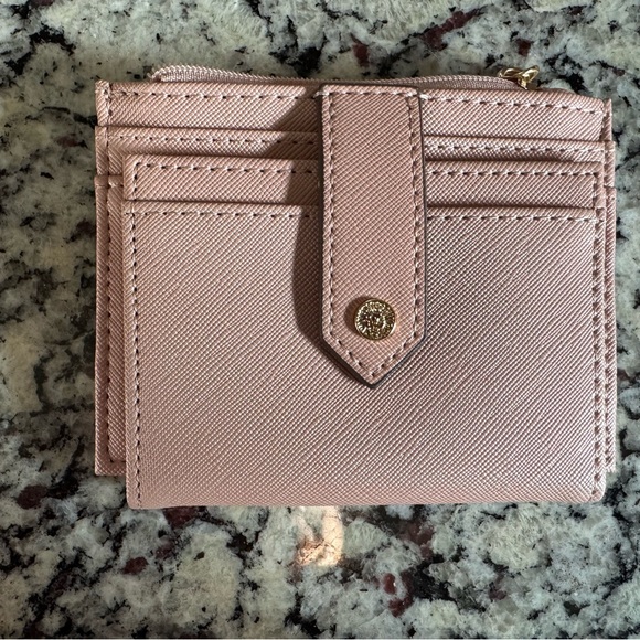 Anne Klein Chic Pink Leather Wallet with Card Slots - Picture 1 of 5